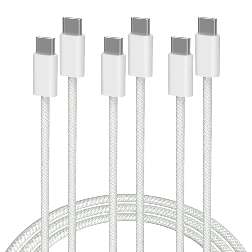 3 Pack 60W USB C to USB C Cables