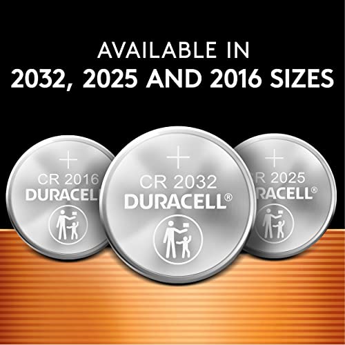 Duracell 2032 Lithium Battery. 4 Count Pack. Child Safety Features. Compatible with Apple AirTag, Key Fob, and other devices. CR2032 Lithium 3V Cell. 2032 Battery, Lithium Coin Battery