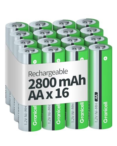 16 Pack Granicell AA 2800mAh Rechargeable Batteries