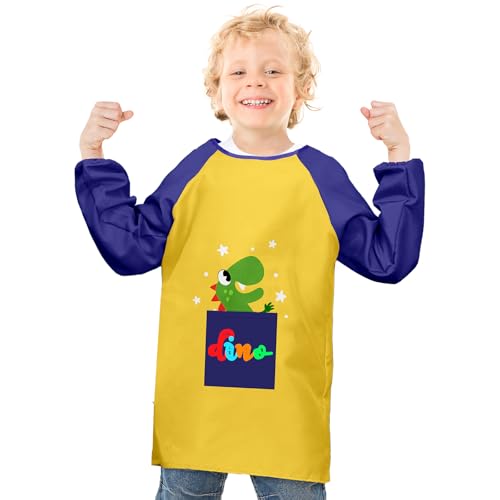 Waterproof Long Sleeve Kids Art Smock with Pocket