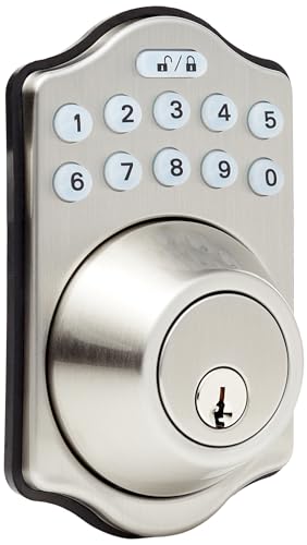 Amazon Basics Electronic Keypad Keyless Deadbolt Door Lock