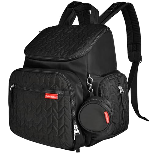 Bebamour Diaper Backpack with Changing Pad & Insulated Bag