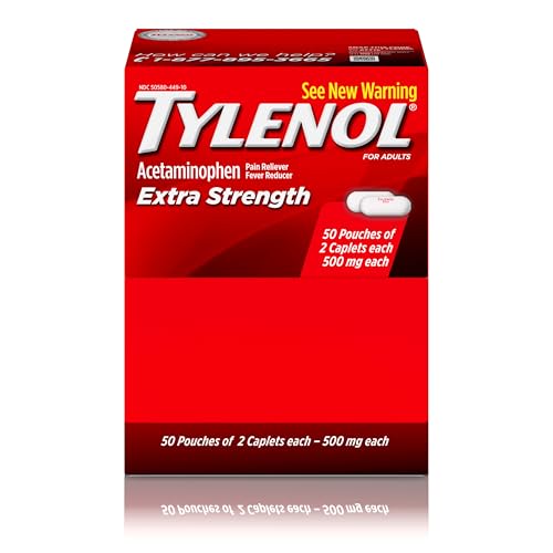 50 Count Tylenol Extra Strength Pain Relief Caplets