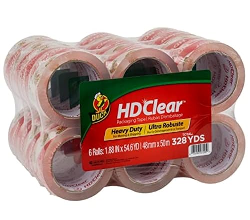24 Pack Duck Heavy Duty Packing Tape Rolls