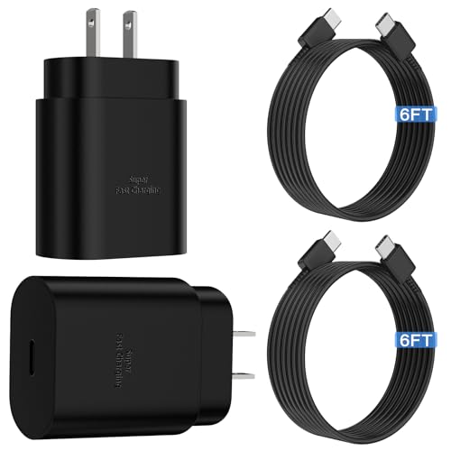 2 Pack USB C 25W Fast Charger with Cable