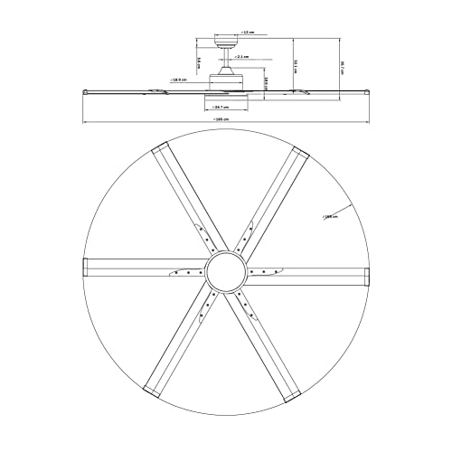 Ceiling Fans with Lights 65" Ceiling Fan with Remote Large Ceiling Fan for Shop Garage Porch Indoor Outdoor, DC Motor Reverse Airflow Fan Living Room, LED Light with Fan, DOE Tested, Brushed Nickel