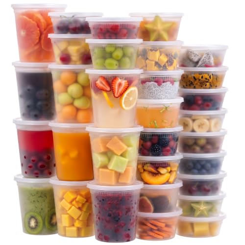 60 Pack Deli Food Storage Containers with Lids
