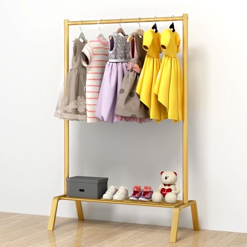 Kids Dress Up Clothing Rack with Storage Shelf