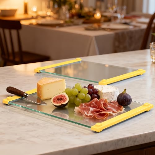 2 Pack Tempered Glass Kitchen Cutting Boards
