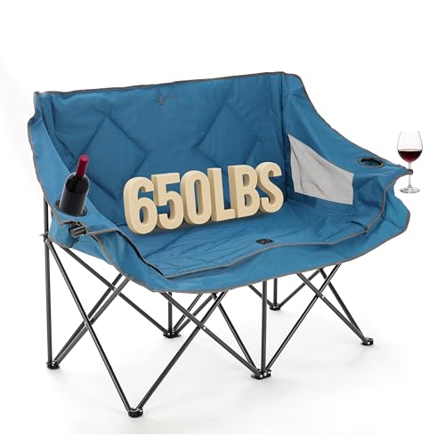 Arrowhead Outdoor Folding Double Camping Loveseat Chair
