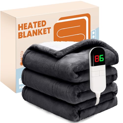 Electric Heated Throw Blanket with Auto Shutoff