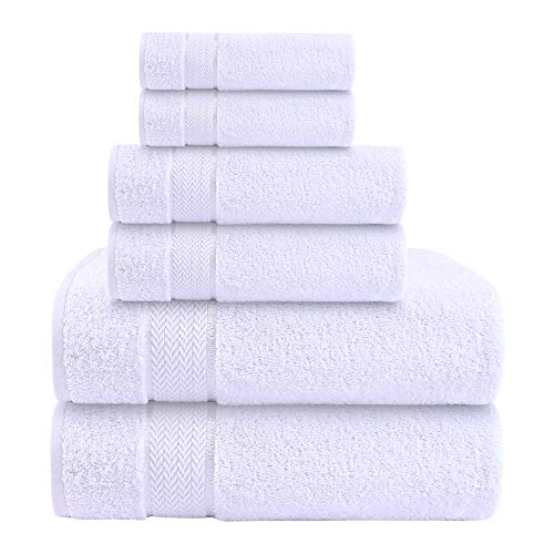 6 Piece 100% Cotton Bath Towel Set