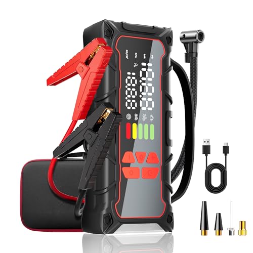5000A Portable Car Jump Starter with Air Compressor