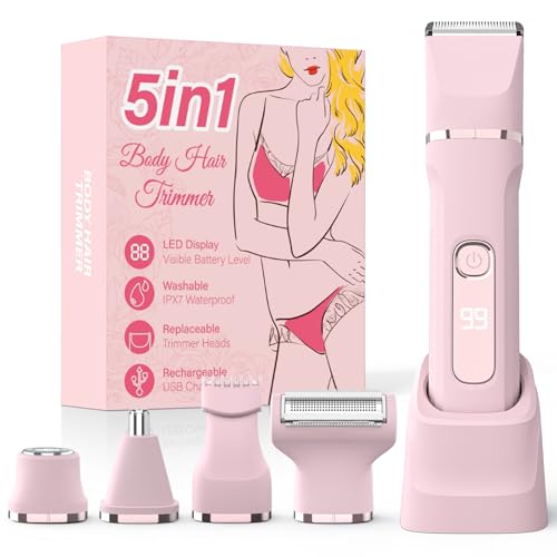 5-in-1 Waterproof Rechargeable Electric Bikini Trimmer