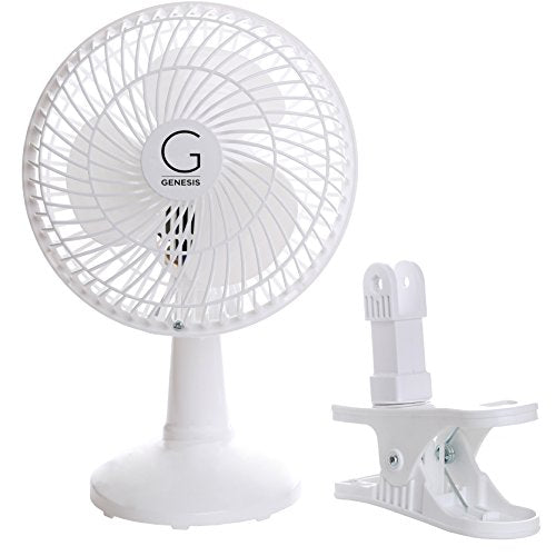 Genesis 6-Inch Convertible Tabletop and Clip Fan