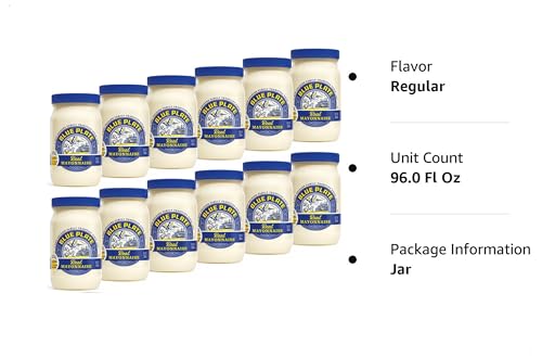 Blue Plate Real Mayonnaise, 8 oz Jar, Pack of 12