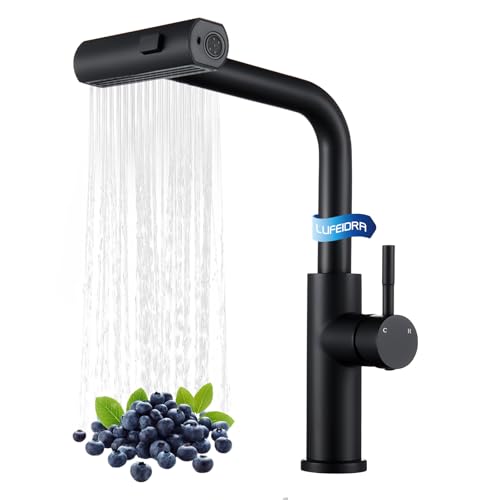 Pull Down Waterfall Single Handle Kitchen Faucet