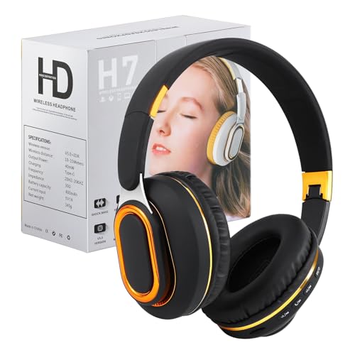 Foldable Wireless Over-Ear Bluetooth Headphones with Mic