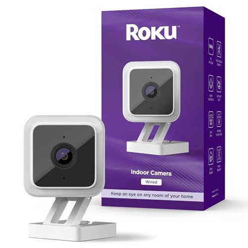 1 Pack Roku Indoor Security Camera, 1080p HD