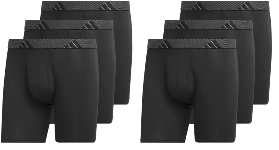 6 adidas Men's Performance Microfiber Boxer Briefs