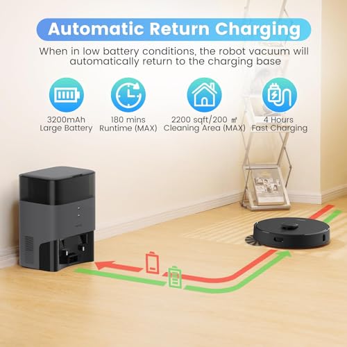 AIRROBO Self-Emptying Robot Vacuum and Mop Combo