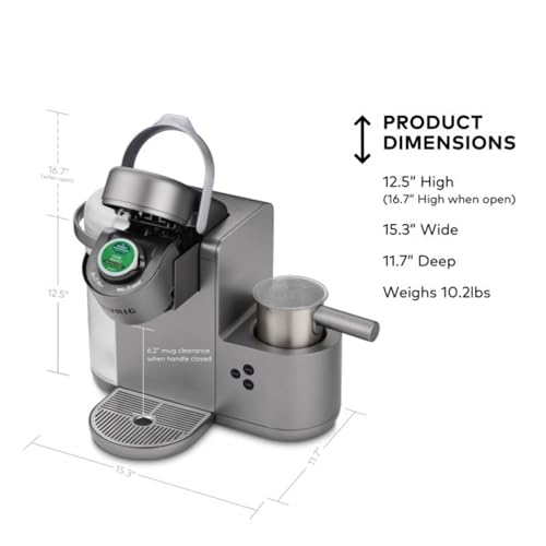 Keurig K-Cafe Special Edition Single Serve K-Cup Pod Coffee, Latte and Cappuccino Maker, Nickel