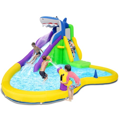 Inflatable Water Slide Bounce House with Pool 13x14FT