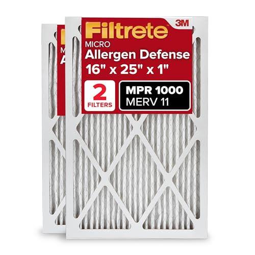 2 Pack Filtrete 16x25x1 MERV 11 Air Filters