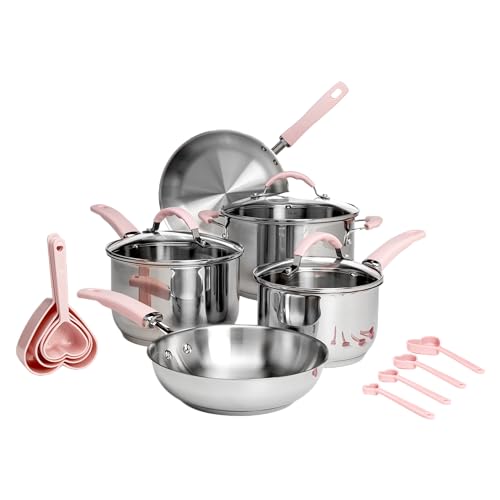 10 Piece Paris Hilton Stainless Steel Cookware Set