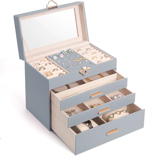 Jewelry Box Organizer 4 Layer 3 Drawer Storage