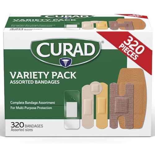 320 Count Curad Assorted Adhesive Bandages Variety Pack