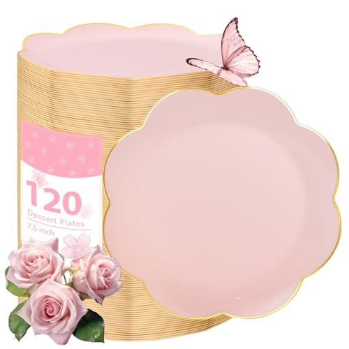 120 Count Heavy Duty Disposable Dessert Plates