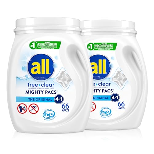 132 Count all Free Clear Laundry Detergent Pacs