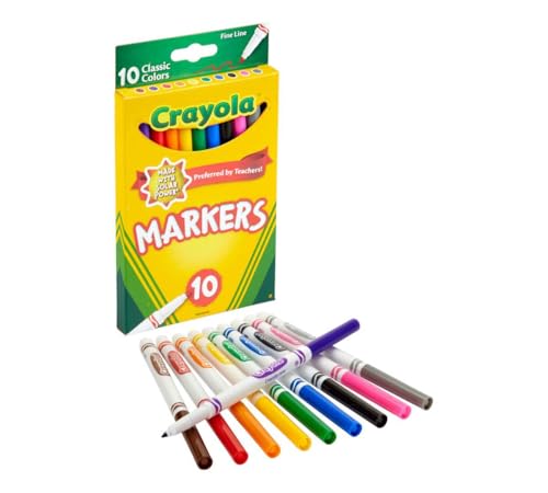 10 Count Crayola Broad Line Markers Set