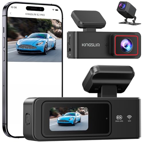 2K WiFi Dash Cam Front and Rear with SD Card