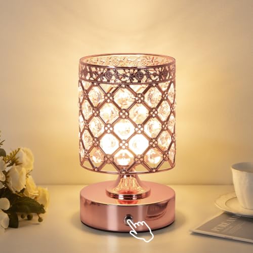 Rechargeable Cordless Crystal Touch Table Lamp