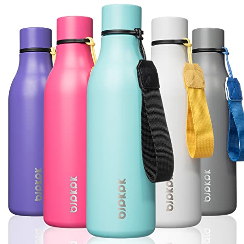 18oz Insulated Stainless Steel Water Bottle with Strap