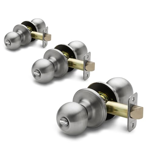3 Pack Copper Creek Privacy Interior Door Knobs