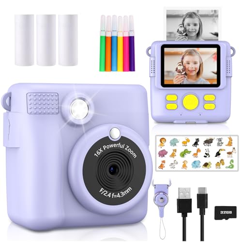 1080P Instant Print Kids Camera with Photo Paper