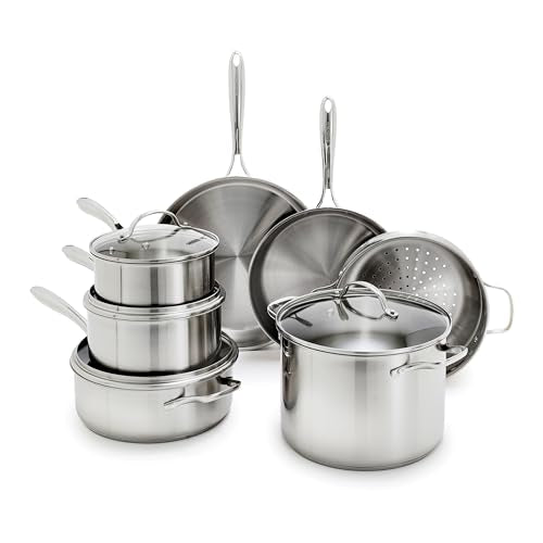 11 Piece GreenPan Stainless Steel Cookware Set