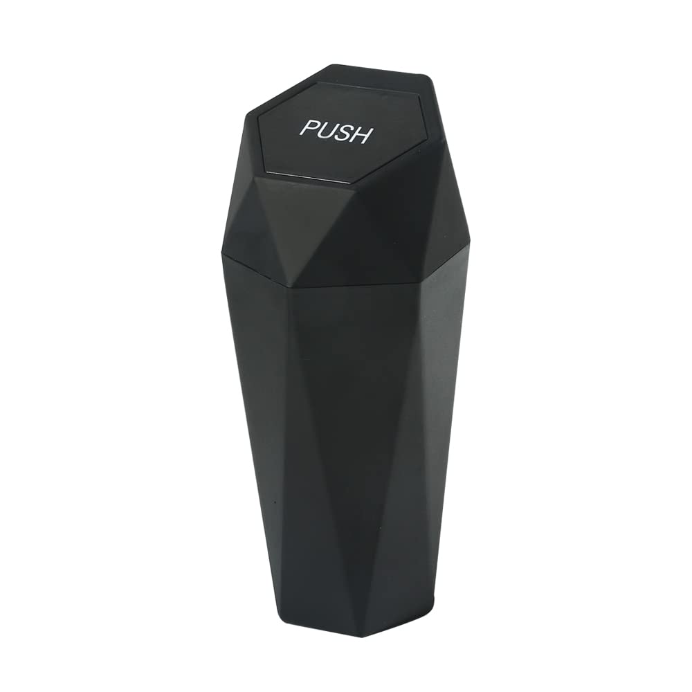 AOCISKA Car Trash Can with Lid, 2L Capacity, Plastic, 7.8 x 3 x 3 Inches, Diamond Design, Multi-Functional