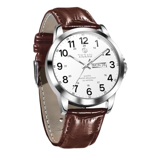 Analog Quartz Leather Strap Dress Watch