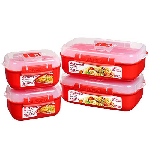 Sistema Microwave Food Storage Containers with Steam Vent