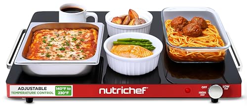 NutriChef Adjustable Temperature Electric Warming Tray