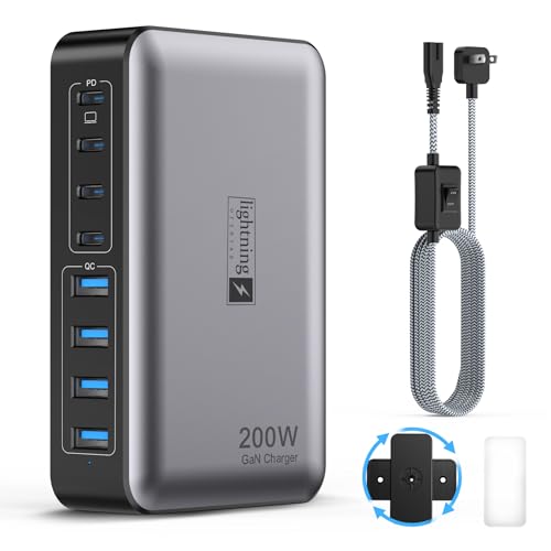 200W 8-Port USB C GaN Charging Station