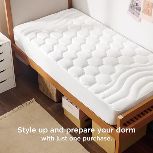 Bedsure Twin XL Comforter Set for College - 14 PCS Pink Dorm Bed Set, Bed in a Bag with Comforter, College Linens, Pillowcase & Sham, Towel, Mattress Protector, Bedside Caddy, Laundry Bag and Eye Mask
