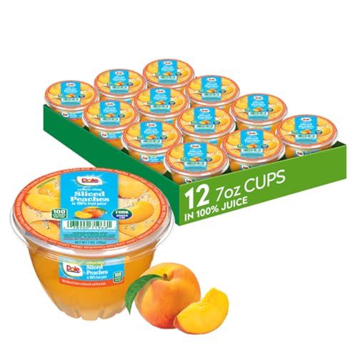 12 Count Dole Diced Peaches Fruit Bowls