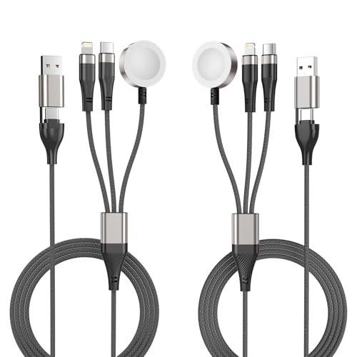 2 Pack Multi USB Charging Cable for iPhone Watch