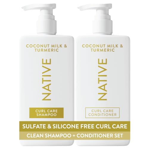 2 Pack Native Sulfate-Free Coconut Turmeric Shampoo Conditioner