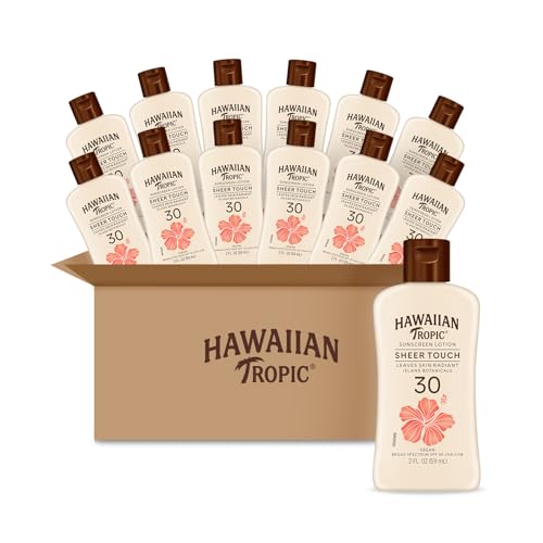 12 Pack Hawaiian Tropic SPF 30 Sheer Touch Lotion